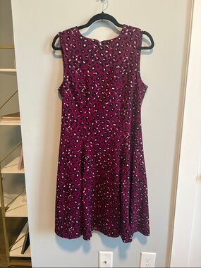 Tommy Hilfiger Magenta Leopard Print Dress